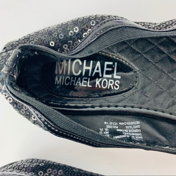 Michael Kors / Black Sequin Ballerina Flats - Picture 5 of 6